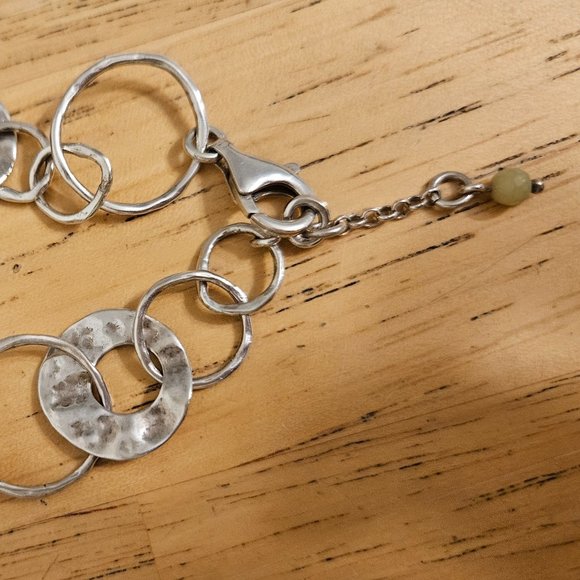 Silpada sterling silver bracelet with jade accent - Picture 1 of 3